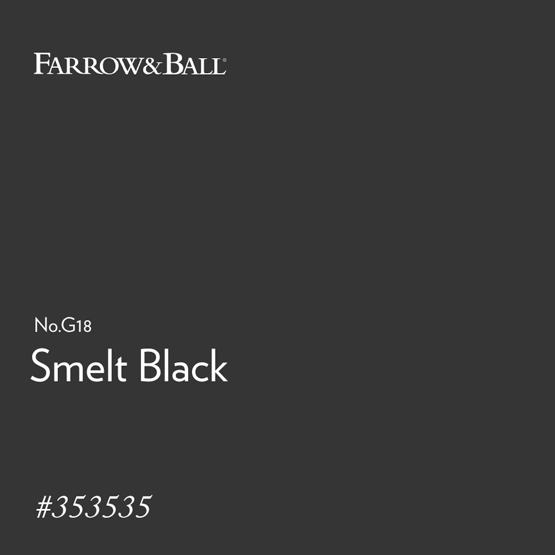 Farrow&Ball No. G18 Smelt Black