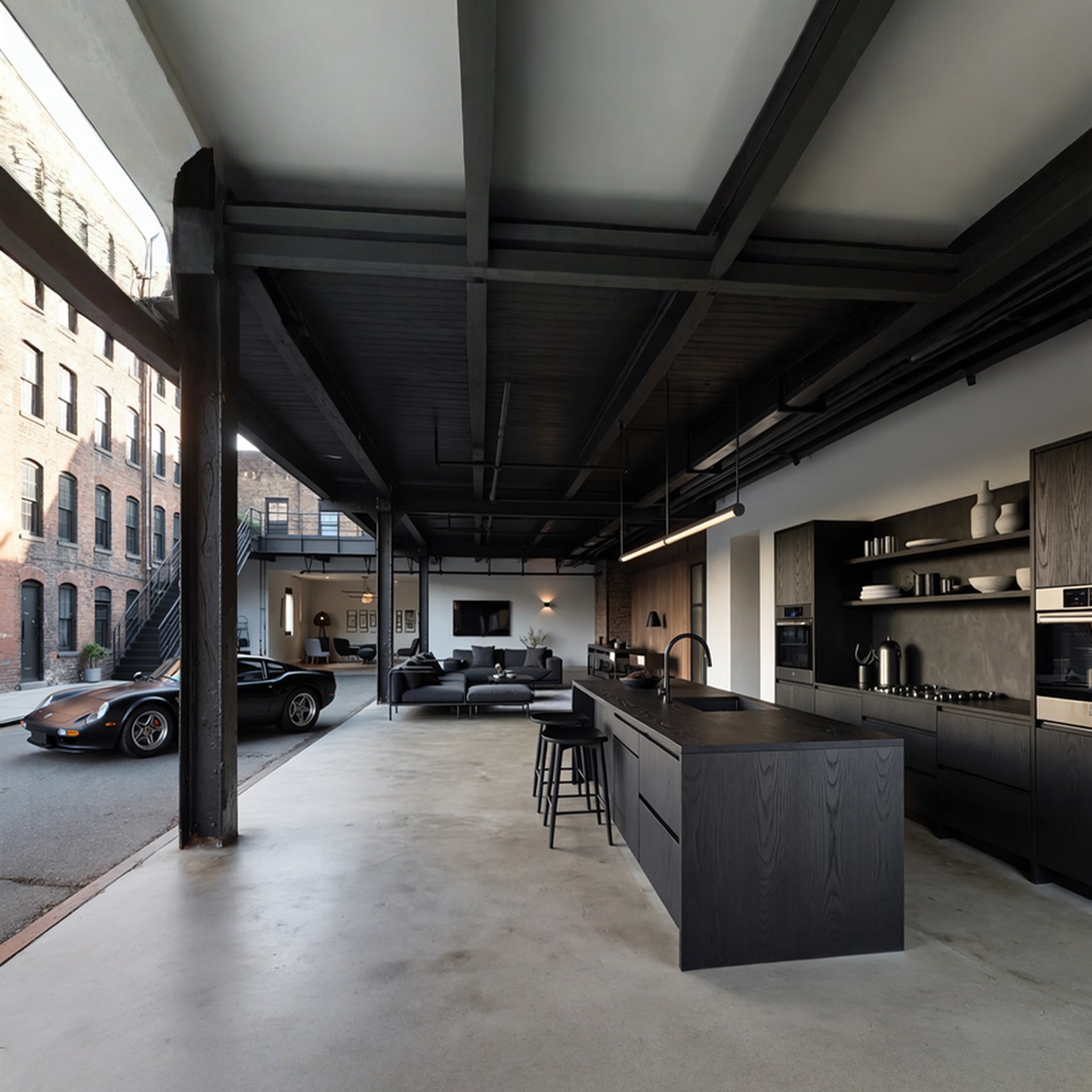Custom Black Kitchen, Brooklyn