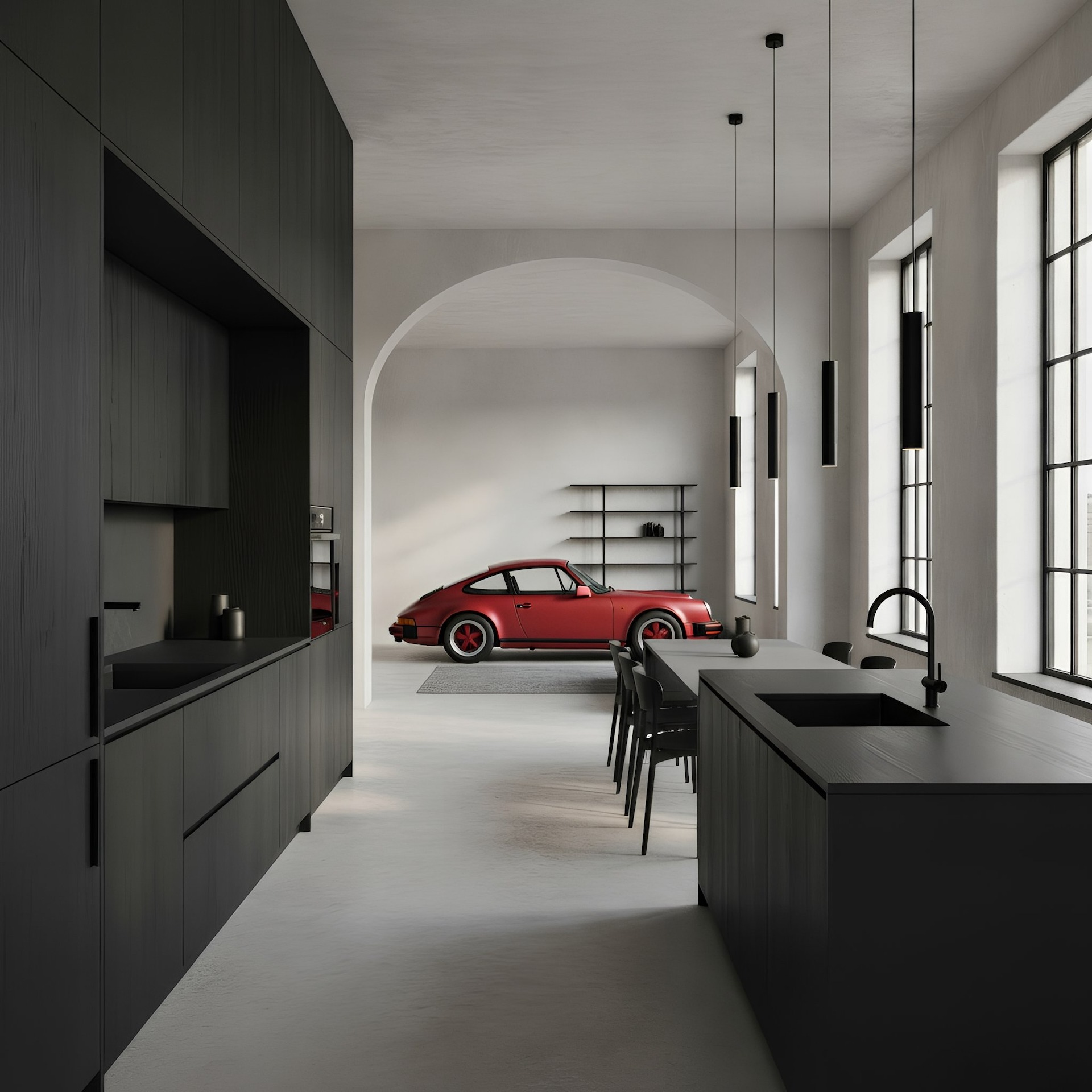 Custom Black Kitchen, Bad König