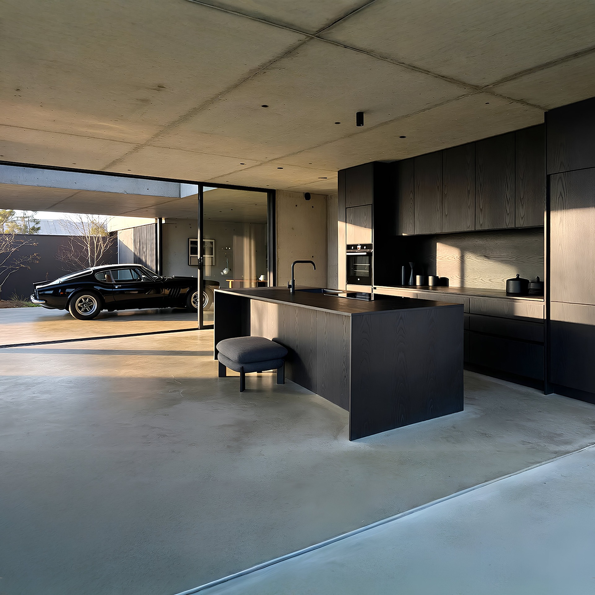 Custom Black Kitchen, San Diego